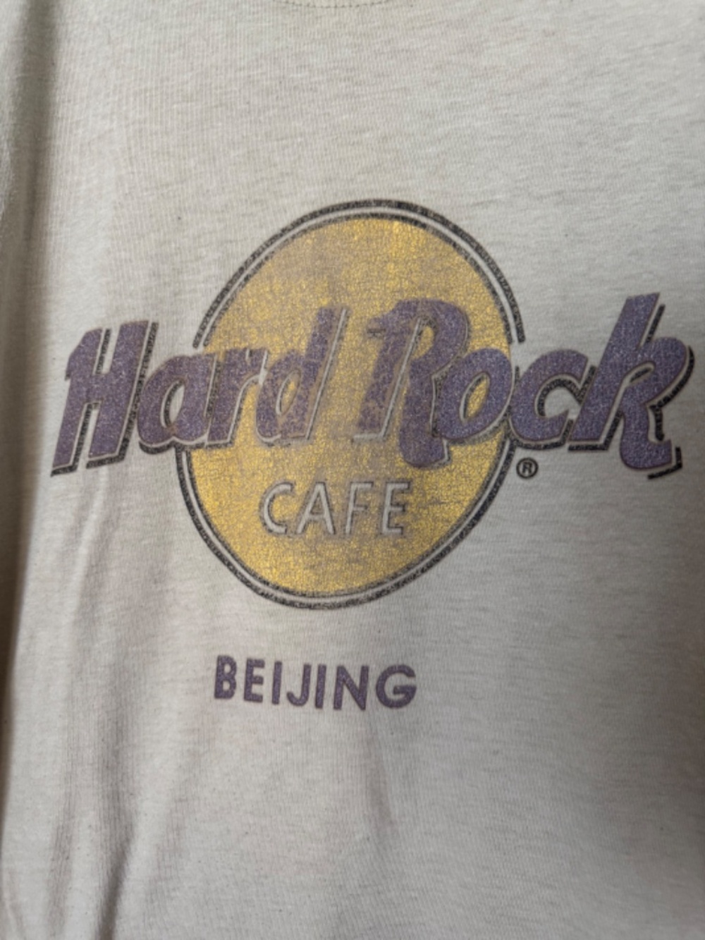 Hard Rock Cafe Beijing China Beige T-Shirt